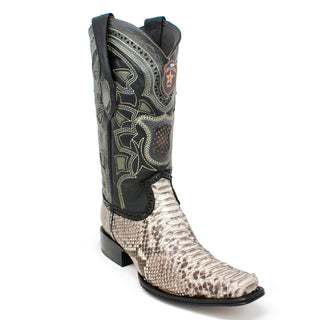 Los Altos Python European Square Toe Cowboy Boot - Natural