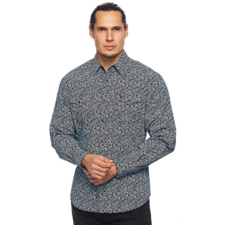 Rodeo Men's Western Print Long Sleeve