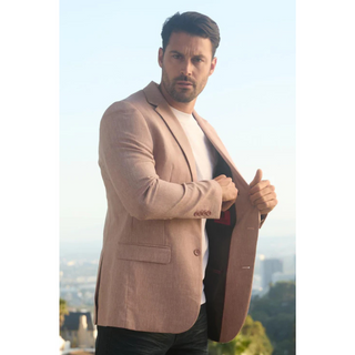 Platini Men's Modern Fit Blazer - Pink