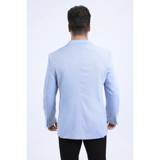 Platini Men's Modern Fit Blazer - Blue