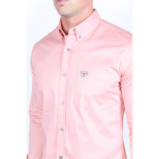 Platini Men's Modern Fit Pink Dress Shirt