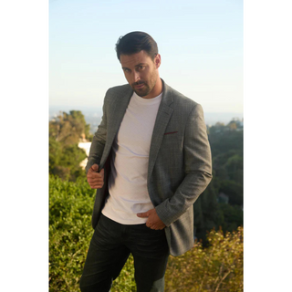 Platini Men's Modern Fit Blazer - Grey