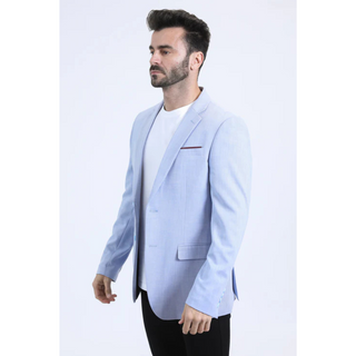 Platini Men's Modern Fit Blazer - Blue