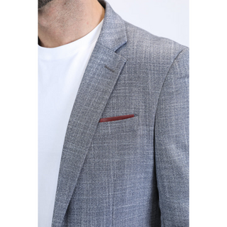 Platini Men's Modern Fit Blazer - Grey