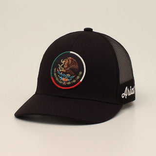Ariat Eagle Mexico Flag Trucker Hat- Black
