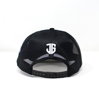 NY Rooster Black Embroidered Trucker Hat