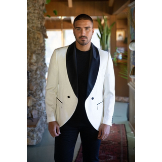 men's tuxedo jacket and matching double-breasted vest