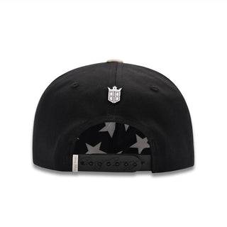 Back view of snapback with BIGG BOSS logo and snap closure