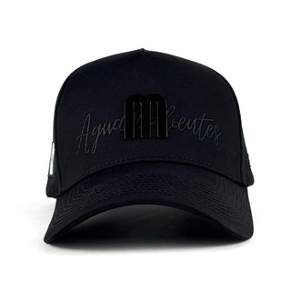 Black “Aguascalientes” M Hat by Forty Five featuring raised M logo and embroidered Nayarit text.