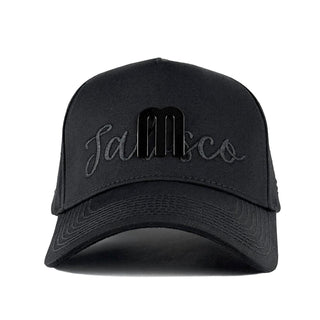Black “Jalisco” M Hat by Forty Five featuring raised M logo and embroidered Jalisco text.