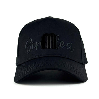 Black Sinaloa M Hat by Forty Five featuring raised M logo and embroidered Sinaloa text.