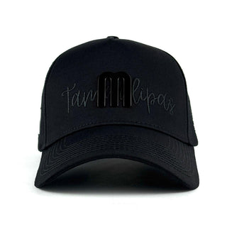 Black “Tamaulipas” M Hat by Forty Five featuring raised M logo and embroidered Tamaulipas text.