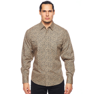 Rodeo Men's Western Print Long Sleeve