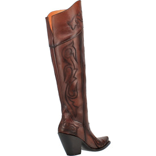 Dan Post Women's Seductress Leather Snip Toe Fashion Boot - Chestnut