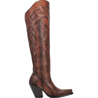 Dan Post Women's Seductress Leather Snip Toe Fashion Boot - Chestnut