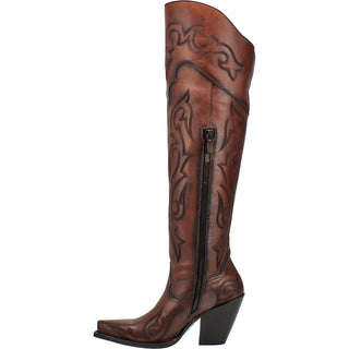 Dan Post Women's Seductress Leather Snip Toe Fashion Boot - Chestnut