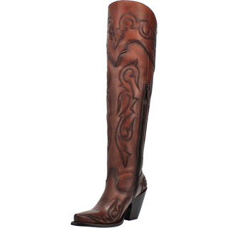 Dan Post Women's Seductress Leather Snip Toe Fashion Boot - Chestnut