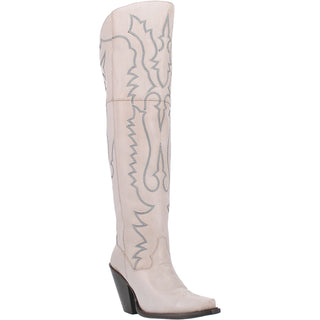 Dan Post Women's Loverly Leather Snip Toe Fashion Boot - White
