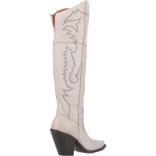 Dan Post Women's Loverly Leather Snip Toe Fashion Boot - White