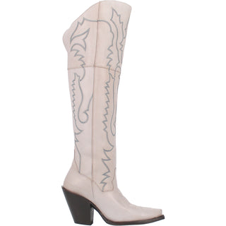 Dan Post Women's Loverly Leather Snip Toe Fashion Boot - White