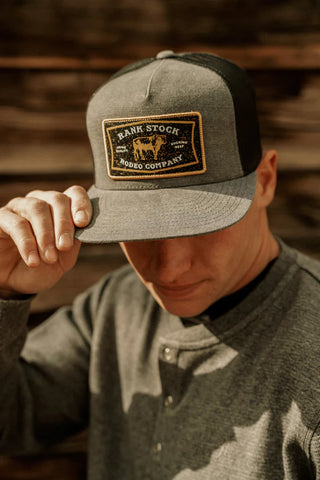 "Rank Stock" Hooey Hat Charcoal with Black/Gold Patch