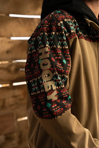 Hooey Softshell Jacket Tan/Aztec