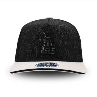 Front view of LA X Mexicans Cap with bold LA emblem and grey visor