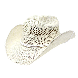 Ladies Urban White Country Hat with Adjustable Neck Tie