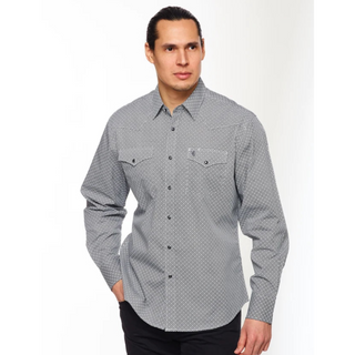 Rodeo Men's Western Print Long Sleeve