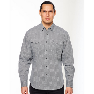 Rodeo Men's Western Print Long Sleeve