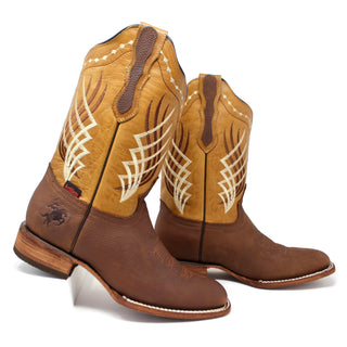 Artillero Traditional Square Toe Cowboy Boot- Honey