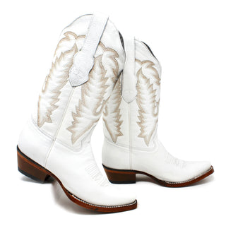 Los Altos Snip Toe Deer Boot- White
