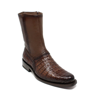Los Altos Caiman Belly Dress Boot - Faded Brown