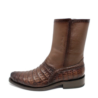 Los Altos Caiman Belly Dress Boot - Faded Brown