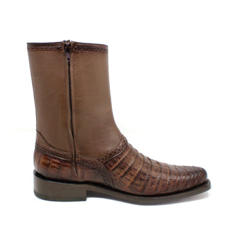 Los Altos Caiman Belly Dress Boot - Faded Brown