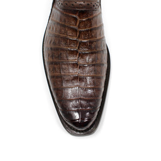Los Altos Caiman Belly Dress Boot - Faded Brown