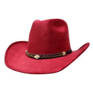 Charlie Vaquero Moksman Suede Hat - Burgundy