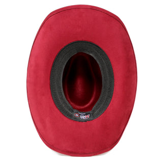 Charlie Vaquero Moksman Suede Hat - Burgundy