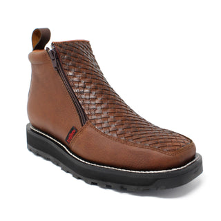 Artillero Petatillo Double Zipper Ankle Boot- Honey