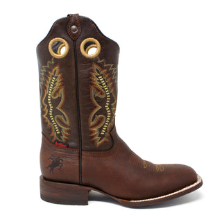 Artillero Grizzly Square Toe Cowboy Boot- Brown