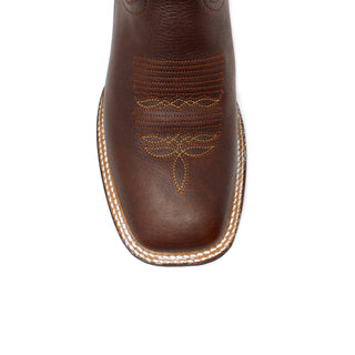 Artillero Grizzly Square Toe Cowboy Boot- Brown