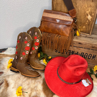Charlie Moksman Suede Hat - Red