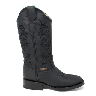 Bandoleros Black Squared Toe Cowgirl Boots