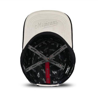Inside view of LA X Mexicans Cap with “Mexicans” embroidered satin lining