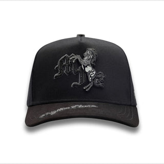 Mayito Bigg Boss cap front view – black and grey cotton snapback