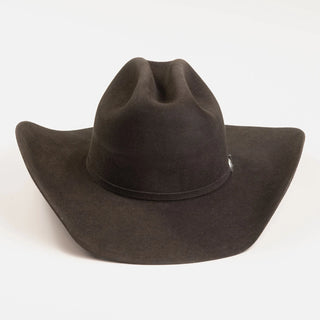 Front facing Brown cowboy hat on a white background