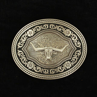Nocona Men's Oval Longhorn Buckle