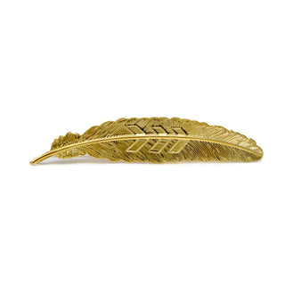 Aluminum Feather Hat Accent- Gold