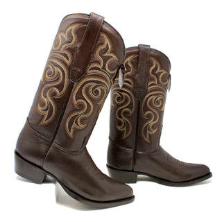 Los Altos Goat J Toe Cowboy Boot - Brown