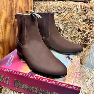 El Besserro Camel Botin Charros Ankle Boots